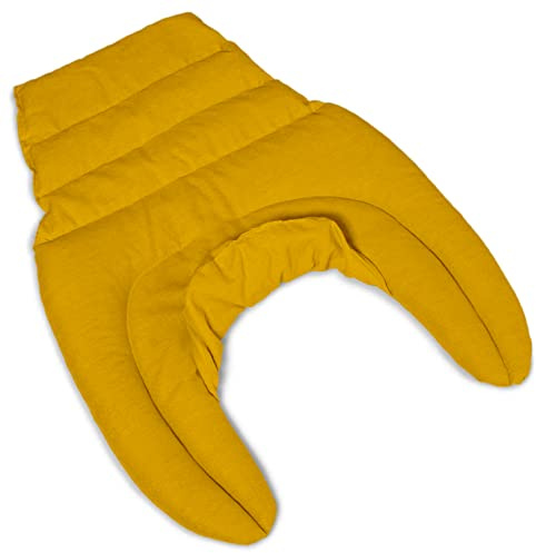 Nackenhörnchen HWS - Nacken + Schultern + Rücken - mango - Traubenkernkissen - Nackenkissen Wärmekissen - Nacken Kissen, mango, Traubenkerne