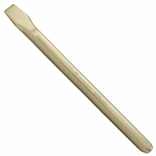 WEDO Cincel hexagonal sin chispas de 6 puntos, cincel de seguridad hexagonal de 6 puntos, bronce de aluminio, estándar DIN, certificado BAM y FM, 30 x 35 x 500 mm.