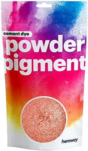 Hemway Cement Powder Pigment Dye Metallic Sparkle Burnt Orange 50g | Concrete Colour Powder Toner for Cement, Mortar, Plaster, Premium Colour Enhancement
