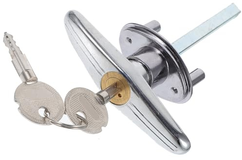POPETPOP 1 set di serratura per porta del garage con maniglia a T, blocco di emergenza, per porte del garage e garage, chiusura rapida con cordoncino, blocco di sicurezza Tanga filo di acciaio
