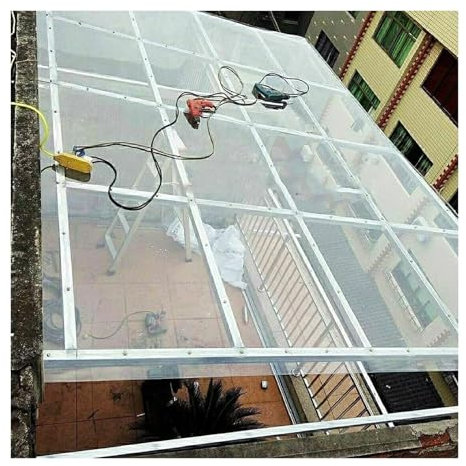 Durchsichtige Acrylplatte Hoja De Plástico De Policarbonato,Polycarbonat-Kunststoffplatte, 2 Mm Dicke PC-Ausdauerplatte, Schlagfeste, Bruchsichere Gewächshausabdeckung For Dächer, Carports, Vordächer,