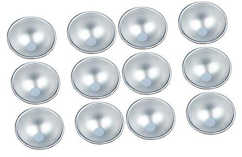 DOITOOL 12 Pz Tortiera Piccola Padella Per Pallone Da Calcio Cottura Del Budino Mini Torta Sfera Della Torta Stampo Per Torte a Forma Di Palla 3d Teglia Cioccolato Lega Di Alluminio