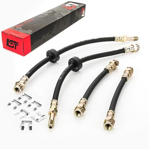 LST 4x Bremsschlauch Set vorne hinten + Halteklammer I 6U II 9U