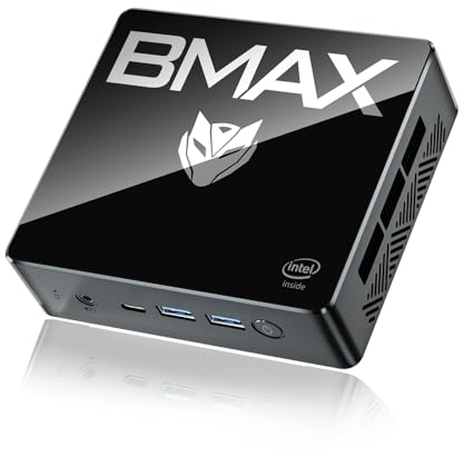 BMAX Mini PC Intel N95 (hasta 3,4 GHz) 16 GB DDR4 RAM 512 GB M.2 SSD B4 Mini computadora de Escritorio Compatible con HDMI Dual 4K UHD WiFi 5, Bluetooth4.2