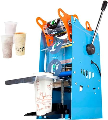 XENITE Manual Cup Sealer, 270W Milk-Tea Cup Sealing Machine, Electric Manual Plastic Paper Cup Sealer Sealing Machine For Milk Tea,Soybean Milk,Coffee,Boba,Bubble Tea-1pc
