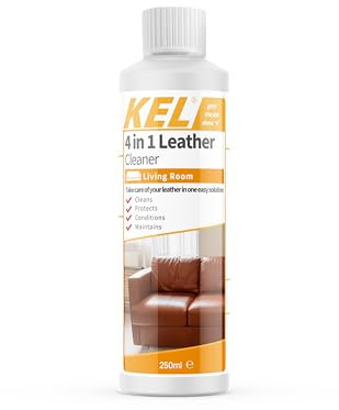 KEL - 4 in 1 Leather Cleaner, Premium Cleans and Conditioner to Restore & Nourish Leather Furniture & Accessories - 250ml