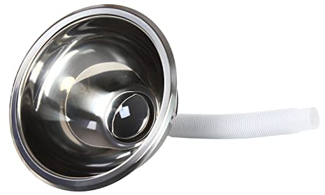 JOXLOVER Handwaschbecken aus Edelstahl for Boot, Wohnmobil, Wohnwagen, rund
