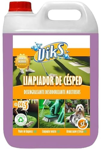 Viks | Limpiador cesped artificial y setos | tratamiento desodorizante | limpia cesped artificial, desengrasa y aromatiza | respetuoso con las superficies | 5 Litros