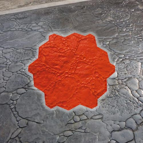 Stampi per Cemento Effetto Pietra Muffe Concrete del Modello dei Ciottoli, Tappetini per Stampaggio in Cemento con Fiori di Pietra per Giardini / Marciapiedi, Pelle Texturizzata in Cemento con Dettagl