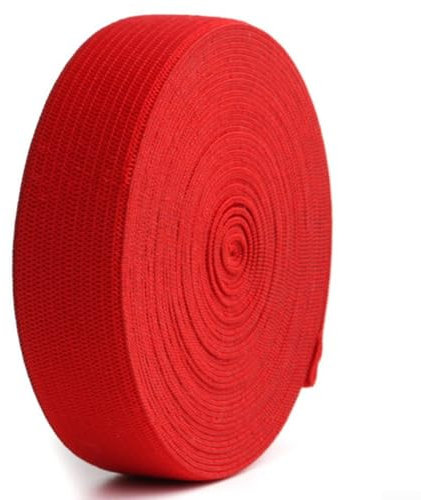 Colorful Elastic Bands, 2cm Width, 5m Length, Nylon Material, for Sewing (Red)