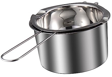 GRIRIW Double Boiler Pot Stainless Steel Pot Melting for Wax Melting for Candle Making and Chocolate