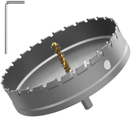CSOOM Upgrade Hochleistungs-Hartmetall-Lochsäge,TCT Lochschneider.Edelstahl und Metallgitter sind die ideale Wahl(150mm)