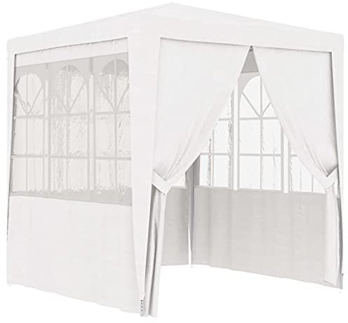 Home & Garden - Professionelles Partyzelt mit Seitenwänden 2,5x2,5m weiß 90g/m - Möbelwahl