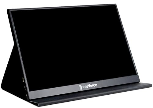 freeVoice Portable Monitor Lite 14 Pouces I Écran Portable avec Housse Amovible I Écran Portable 1920x1200px à 60Hz I Écran d'ordinateur Portable léger avec HUB intégré pour Les périphériques