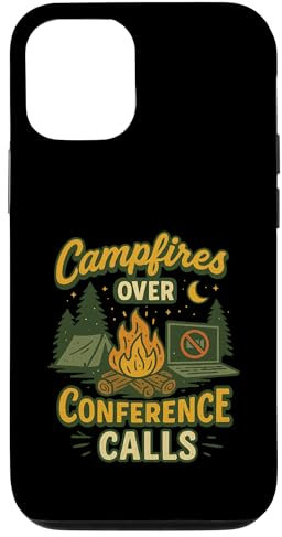 Camping Campfires Over Conference Calls Life Outdoor Nature Case for iPhone 12/12 Pro