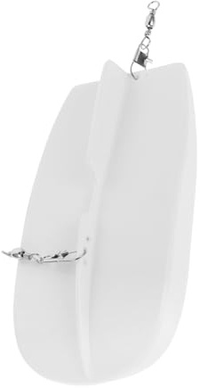 ibasenice Planche De Plongée pour Pêche en Haute Mer 82g Blanche en Plastique, Plongeoir Planer Pratique Action Oscillante, Accessoire De Pêche à La Traîne pour Mer Profonde