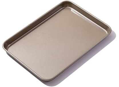 Plaque à biscuits rectangulaire robuste en acier au carbone avec revêtement anti-adhésif pour une utilisation professionnelle et domestique - Plaque de cuisson résistante aux hautes températures