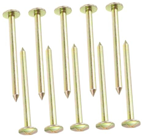 VICASKY Lot de 10 Clous de Mesure Galvanisés 7 Cm pour Points de Contrôle et Bornes D'arpentage Permanentes, Piquets de Repères pour Jardinage et Nivellement, Usage Terrain Extérieur