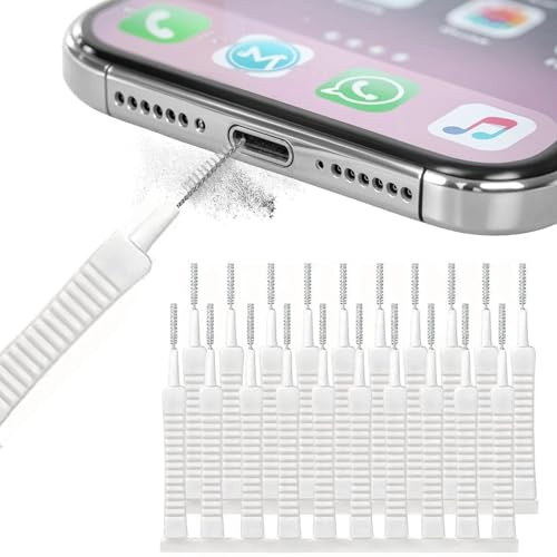 JOOTUEPO 20 Piezas Kit de Limpieza de teléfono Celular, Kit de Cepillo de Limpieza de Puerto de teléfono,Cepillos para USB C Altavoces Auriculares
