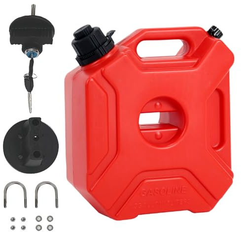 Bkljkf Autooel - Bidon d'huile portable de 5 l - Avec poignée de transport - Avec bouchon - Pour moto, ATV, tondeuse à gazon, jardinage, camping
