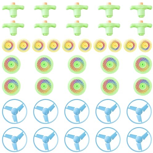 Elnwnnkc 10 Platillos Voladores Giratorios Coloridos para Actividades Aire Libre Niños Tapas Giratorias De Interacción Entre E Hijos Y Juego Creativo Juguete Actividades