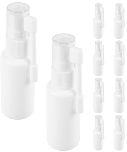SEWACC Pulverizador Nasal Giratorio de 30 Ml Botella de Spray Pequeña Recargable Varilla Larga para de Fosas Nasales Pack de 10 Unidades Adecuado para Uso Personal y