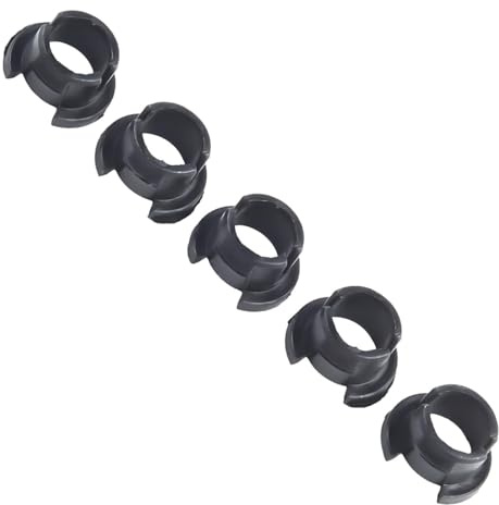 Boccola flangia 0,38 pollici ID plastica per Bolens e Troy-Bilt 741-0475 riparazione sterzo, 0,5 pollici OD con 0,625 pollici flangia OD, set di 5 pezzi
