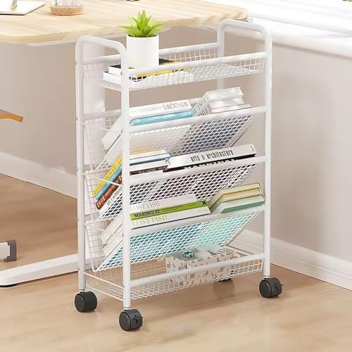 Carrello mobile per libri con ruote per una facile conservazione ed esposizione in casa e in ufficio