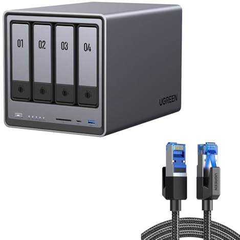 UGREEN NASync DXP4800Pro NAS a 4 alloggiamenti con cavo Cat8