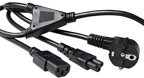 ACT CEE 7/7 auf C13 + C5 Netz Y-Kabel,Kaltgerätekabel 1.80m - AK5166 | Netzwerkkabel, Snagless, für Datenzentren