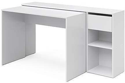 Vicco Schreibtisch Ben, Arbeitstisch für das Büro, Weiß, 145 x 46.4 cm