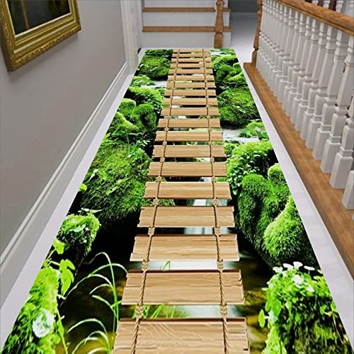 HIYOUGO Teppichläufer, rutschfest, Küchenteppich, weich, modern, maschinenwaschbar, für Wohnzimmer, Schlafzimmer, Eingangshalle, 5 Designs