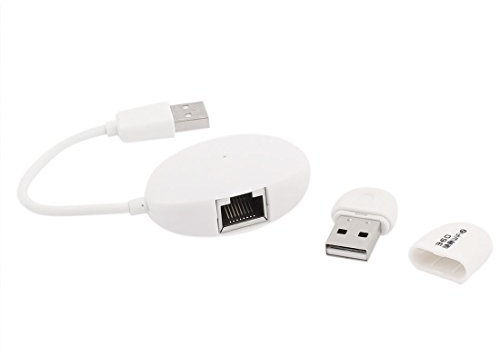 Ruilogod USB a RJ45 Ethernet WiFi espresso Phone mini adattatore del router Bianco
