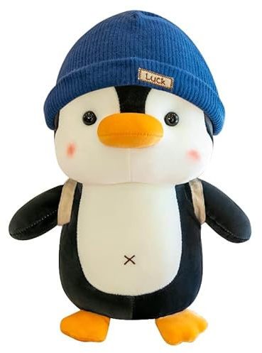 ISAKEN Pinguin Stofftiere Plüschkissen, Pinguin Kuscheltier Tier Kissen Flauschiger Stofftier zum Spielen Sammeln und Kuscheln, Plüsch Spielzeug Plüschtier für Baby Kinder Mädchen Jungen