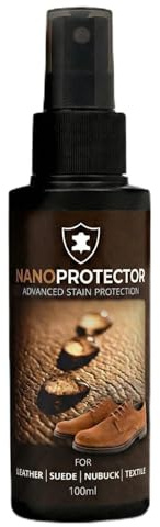 NanoProtector Shoe Protector Spray - Nubuck, Textile/Fabric and Suede Protector Spray - Creates Invisible Layer Against Dirt, Stains and Liquids for Shoes, Slippers, Carpet and Clothes (100ml)