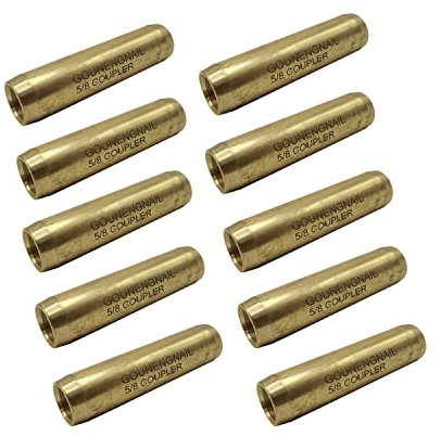 GOUNENGNAIL 5/8’’ Ground Rod Coupler, Grounding Rod Extension Connector Clamp,Great for 5/8’’ Ground Rod with 14.2mm Actual Metric Diameter (Copper 5/8’’ Coupler, 10pcs)
