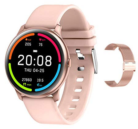 QESTO FDD KW13 Smartwatch Ip68 Impermeable Monitor de frecuencia cardíaca Pulsera Deporte Natación Fitness Reloj Inteligente para Hombres Conecta Android iOS (F) (F)