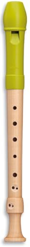 Mollenhauer 17411 Fipple Sopranblockflöte, Lere, apfelgrün, barock - Sopran Blockflöte (Barock)