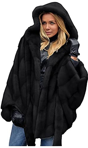 Cappotto In Pelliccia Sintetica Donna Elegante Cappotto In Pelliccia Sintetica Donna Taglie Forti Giacca Con Cappuccio In Temperamento Con Manica Elegante Lusso In Tinta Unita Giubbotto Parka
