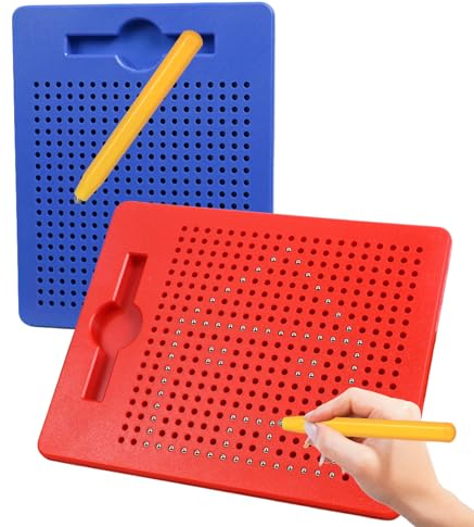 AIVORO Lot de 2 planches à dessin magnétiques pour enfants à partir de 3 ans (Red Blue)