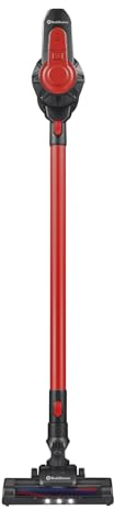 Rediffusion Turbo Cordless Stick Vacuum Cleaner, 2 in 1, Handheld, 22.2V, Anti-Allergy HEPA Filter, 40min Run Time, Wall-Mount, Pet Hair - RED803, Red