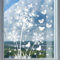 FINEASY 2 Stück Pusteblume Fensterbilder, Fensterbilder Selbstklebend, Pusteblume im Glas, Fenstersticker für Wohnzimmer Bad Küche Fensterdeko (Weiß)