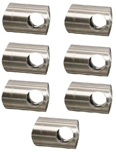 7 x Edelstahl Querstabhalter Ø Stab 12 mm Rundrohr Ø 42,4mm V2A Traversenhalter VA Treppengeländer Geländer Treppen Balkongeländer Terrassengeländer Balkon Terrasse (7Quer1242)