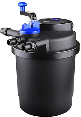 Sweet taize Floating Skimmer, Pressurised Koi Fish Pond Filter, Pond Bio Pressure Filter Pool Fishpond Pump Pond Filter Kit, Floating Pond Skimmer, Suitable for fish ponds 3m³