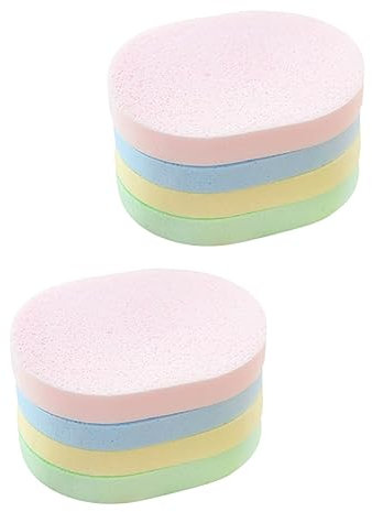 MUSISALY 8pcs Thickened Facial Cleaning Sponges Makeup Remover Pad for Face Skin Care Washing Tools Random Colors