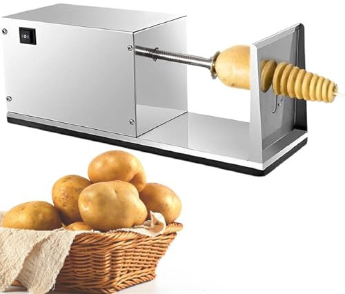 Tagliaverdure Elettrico, Affettatrice elettrica per Patate Tornado Twister, Tagliapatate Affettatrice per Patate Intrecciate Taglierina a Spirale Twister Taglierina per Patatine Fritte Comme