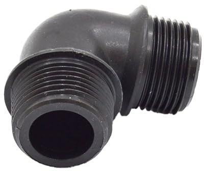 S&M 726163 - Gomito con filettatura maschio 1 ½ in polietilene | Raccordo a gomito a 90° con raccordi filettati maschio da un pollice e mezzo | Resistente e con misure standard