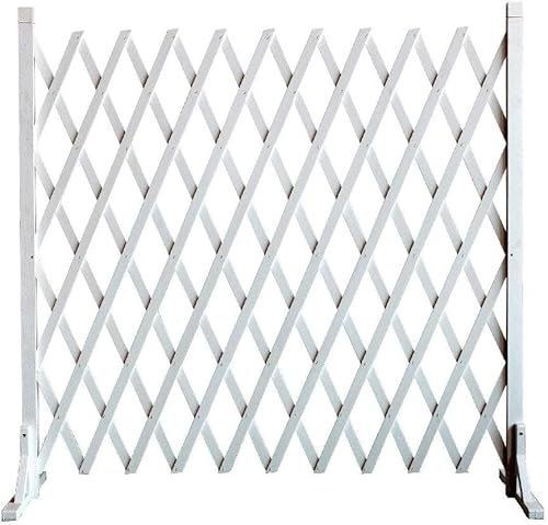Recinzione Decorativa da Giardino, Recinzione da Giardino per Esterni, Recinzione per Animali Domestici, Griglia di Recinzione, Decorazione in Legno, Ringhiera Telescopica (Dimensioni: 80X160 Cm)