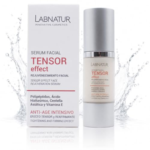 Sérum Facial Tensor Effect - Efecto Lifting y Reafirmante - Labnatur | Con Polipéptidos, Ácido Hialurónico, Centella Asiática y Vitamina E - Antiedad - Natural y Vegano - Hecho en España - 30 ml