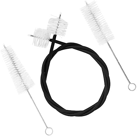 Garneck Trompeten Reinigungsset mit Seilbürste Ventilbürste und Kleiner Putzbürste 3 Stück Tragbar und Komfortabler Griff für Musikinstrument Reinigung